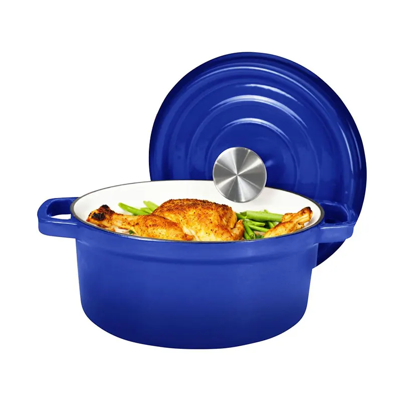 Wholesale Round Shape Customized Color Kitchen Cookware Pots Casserole Dutch Oven Enameled