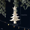 Ornement d'arbre de Noël en tons or blanc (1 pièce)