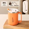 Colador de té naranja-pp, cuchara y pajita 304.