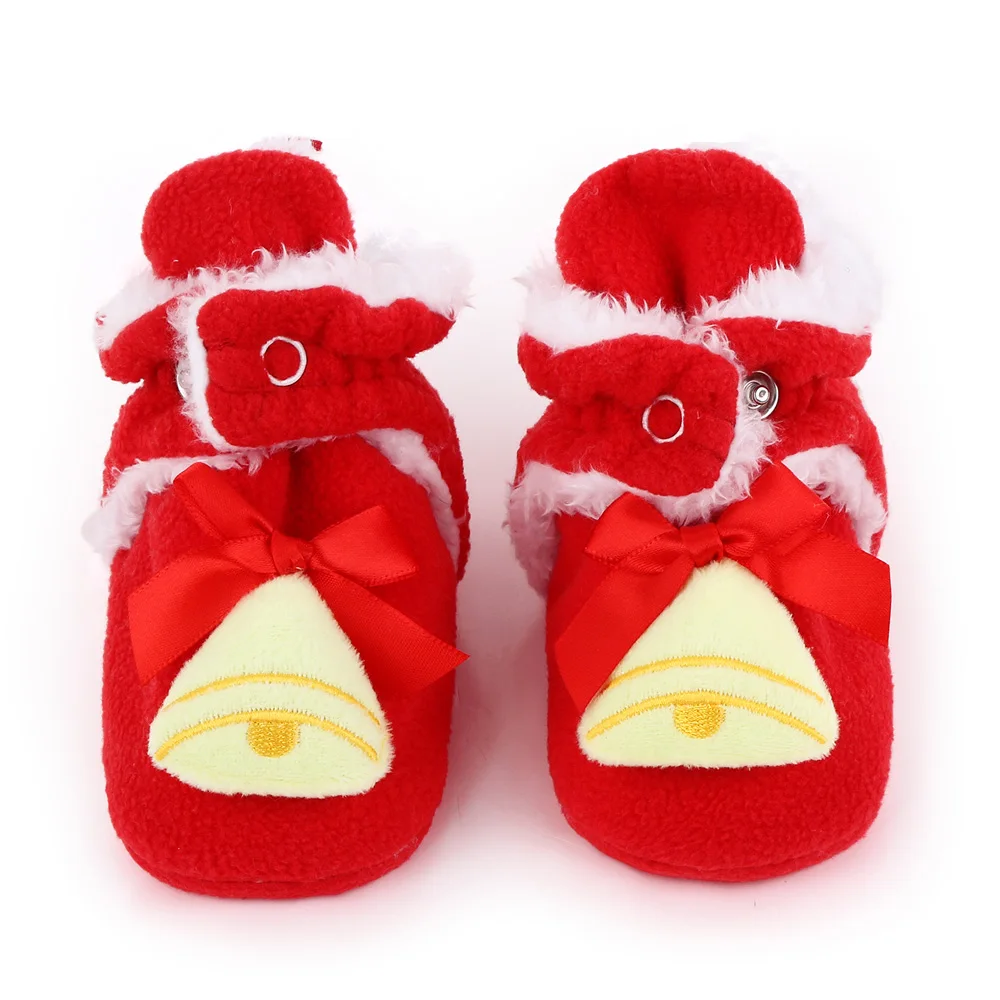 Christmas Autumn and Winter Baby Girls and Boys Soft Soled Cartoon Comfortable Toddler Cotton Shoes supplier