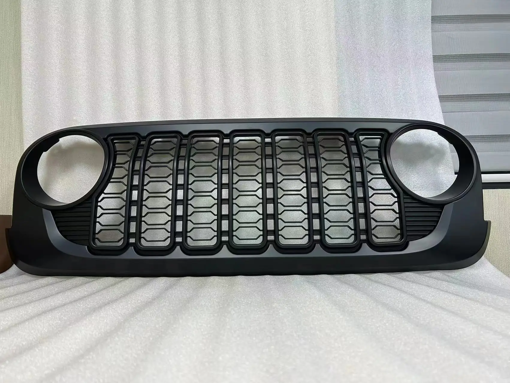 Black Front Grill Grid Grille For Jeep Wrangler Jk 2007-2017 J400 - Buy ...