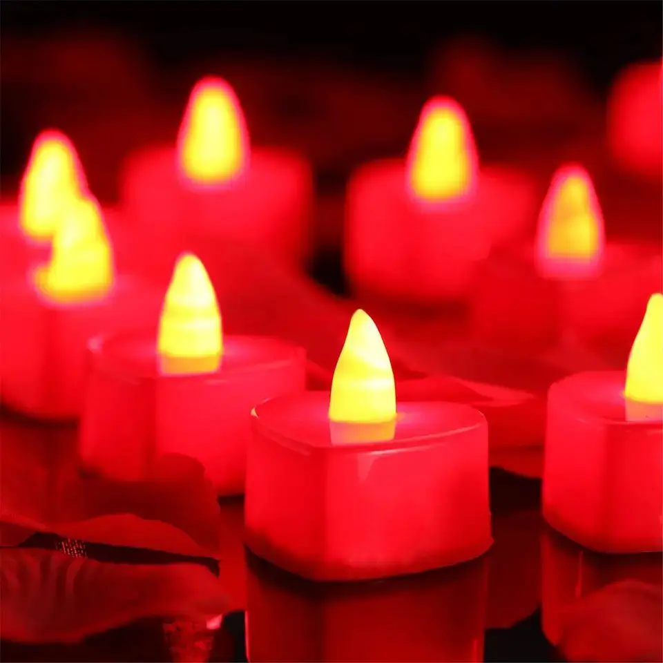 Nice Design Heart Shape Mini Led Candle Lights Flameless Candle