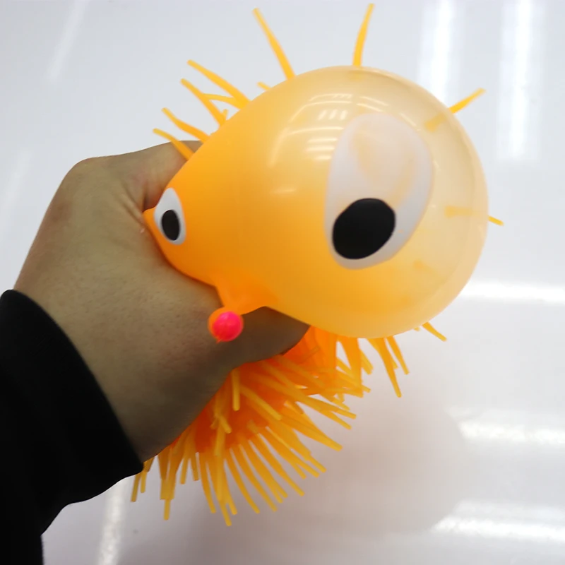 Colorful Spiky Rubber Stretchy Fidget Toy Ball - Soft Squishy