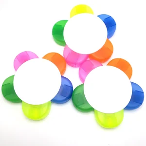 2026  Hot Selling  Creative Flower Five Color Pen Petal Sunflower Highlighter Cute Flower Style Petal with Customize Logo