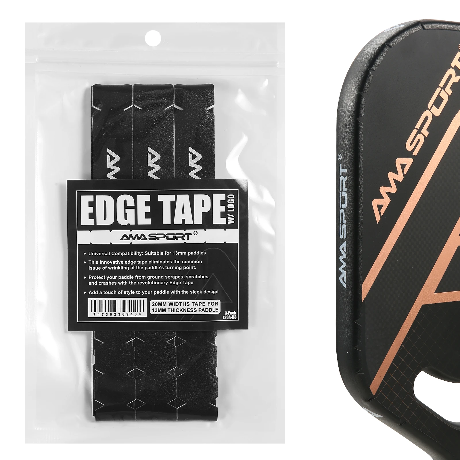 ラケット(軟式用) custom edge typeS 4RTH Pickleball Paddle Edge Tape Patterns – Desert Paddles