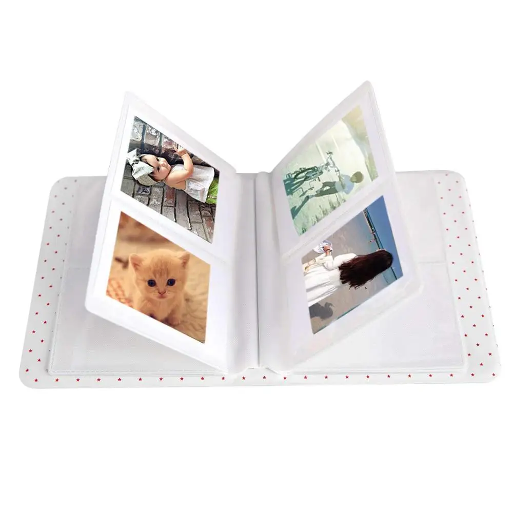 Твердые страницы фотоальбом открытка книга с памятью 64 кармана белые прозрачные ПВХ