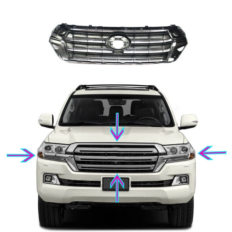 RADIATOR GRILL front bumper upper GRILLE for toyota land cruiser 2016 2017 2018 2019 2020