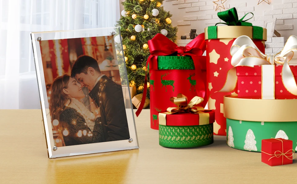 Clear Picture Frames with Stand, Magnetic Frame Horizontally or Vertically, Acrylic Picture Frames for Home and Office supplier