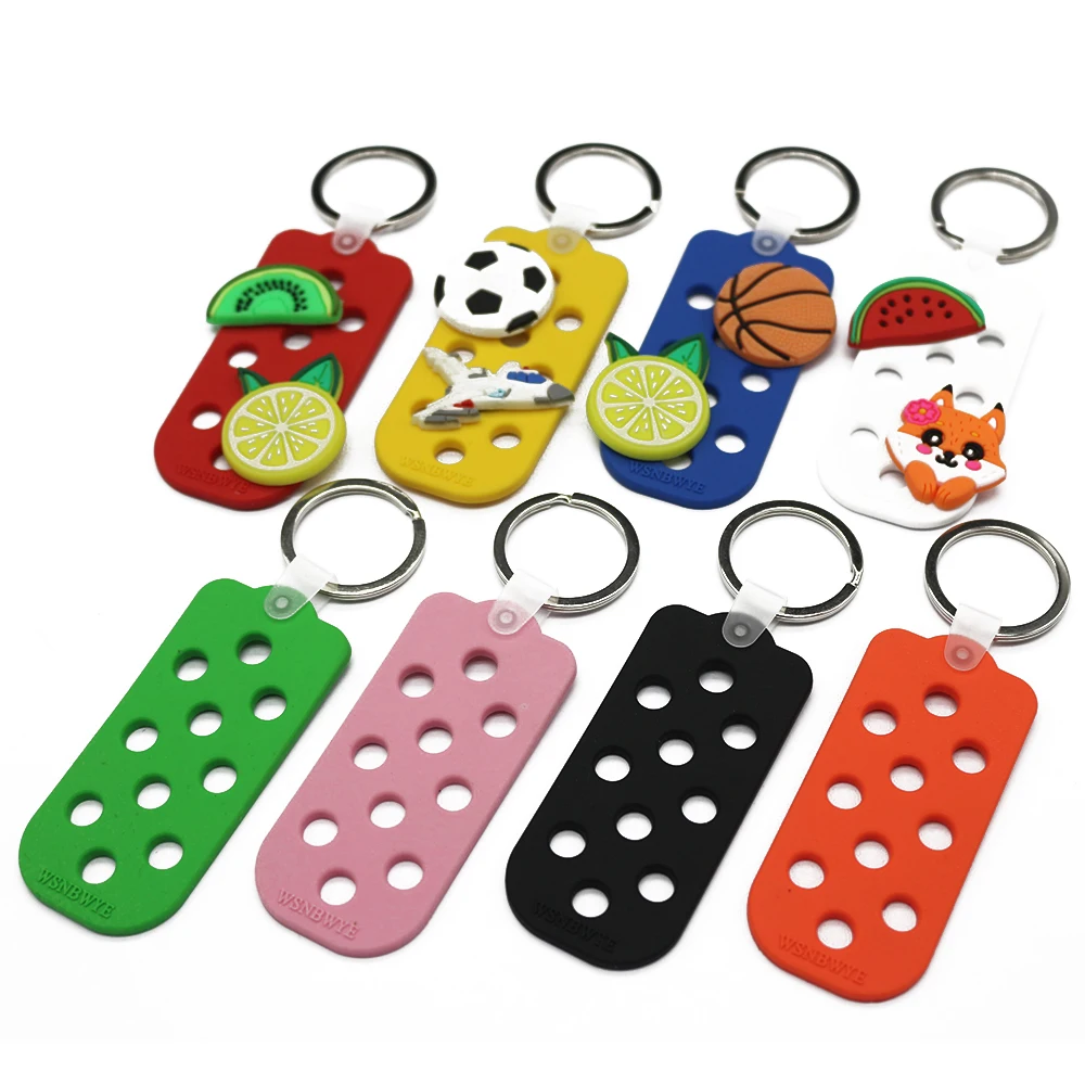 Wholesale Keychains Designer Anime Pvc Croc Charms Keychains Luxury