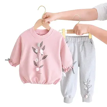 2Pcs Baby Girls Clothing Sets Autumn Winter Toddler Girls Clothes Kids Tracksuit For Girl Suit Children Clothing 1 to 6 Year