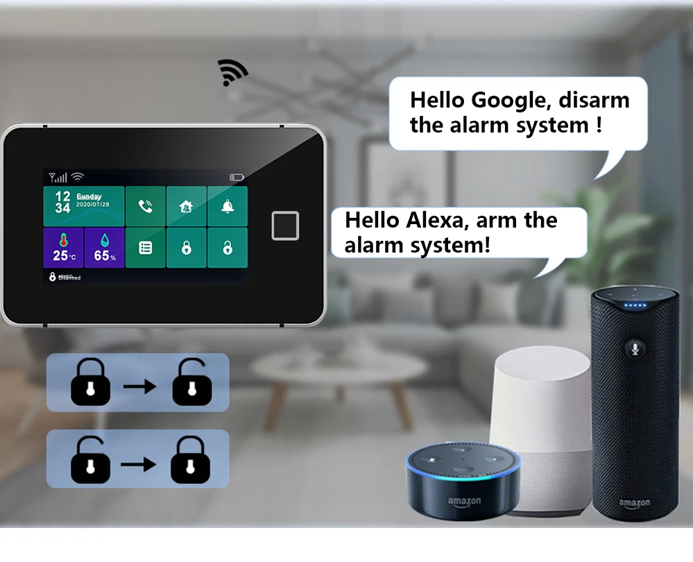 Smart Home Security System with Fingerprint Touch Screen Access