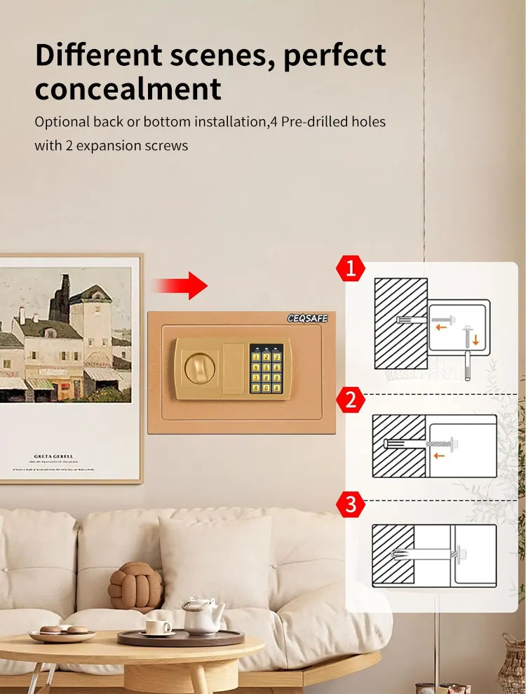 Mini Money Caja Fuerte CE & RoHS Approval Office and Home Small Digital Security Electronic Cajas Fuertes supplier