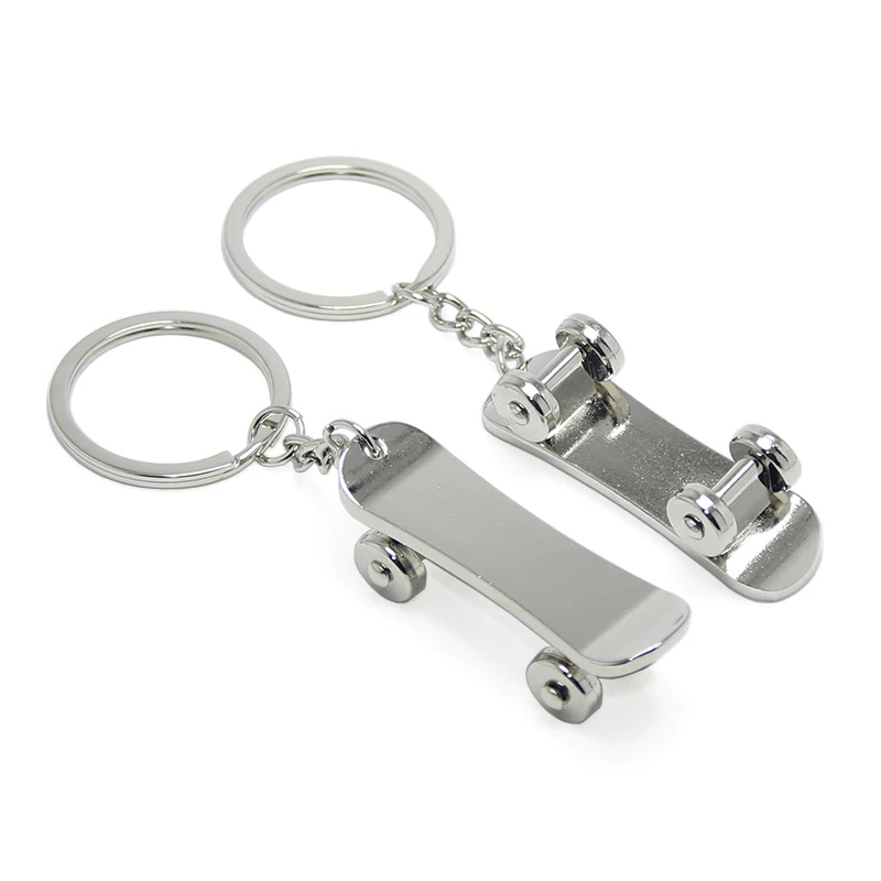 Sky Fish Keyring Keychain Alloy Keyring Hanging Keychain Skateboard Keychain Used for key phones or wallets Silver