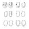 Silver 6 Pair Thread Earrings