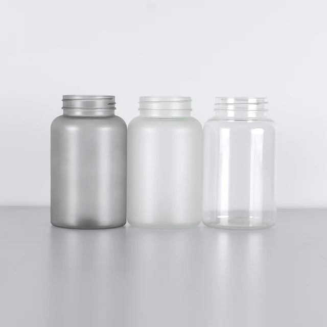 Food Grade Frosted Finish PET Customize Colour Plastic Bottle with Screw Cap for Vitamin/ Capsule/ Tablet/ Medicine/ Gummies