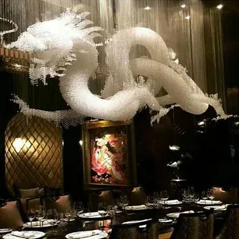 hotel lobby villa engineering custom creative dragon-shaped animal modeling lamp large modern crystal chandelier