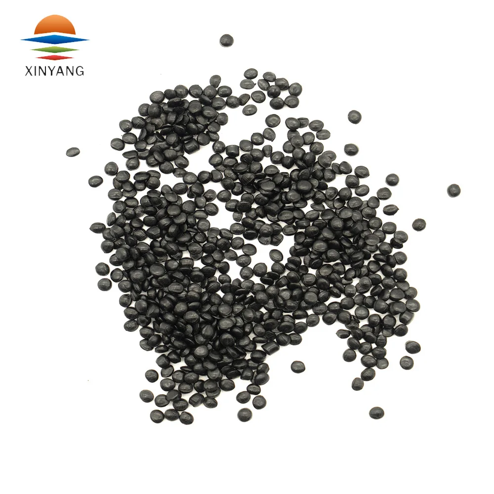 HDPE LDPE Black Recycled Plastic Masterbatch Pellets Granules Extrusion Color Masterbatch Plastic Black Masterbatch
