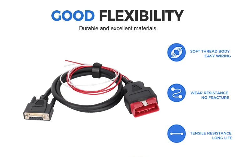 product 16pin male  to  db15p female  with wire harness obd2 db 15 cable for vga interface diagnostic diy programming-5