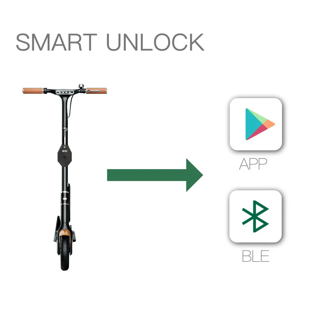 Shenzhen Factory Electric Scooters Bluetooths Scooter Lock Controlled With Blueteeth