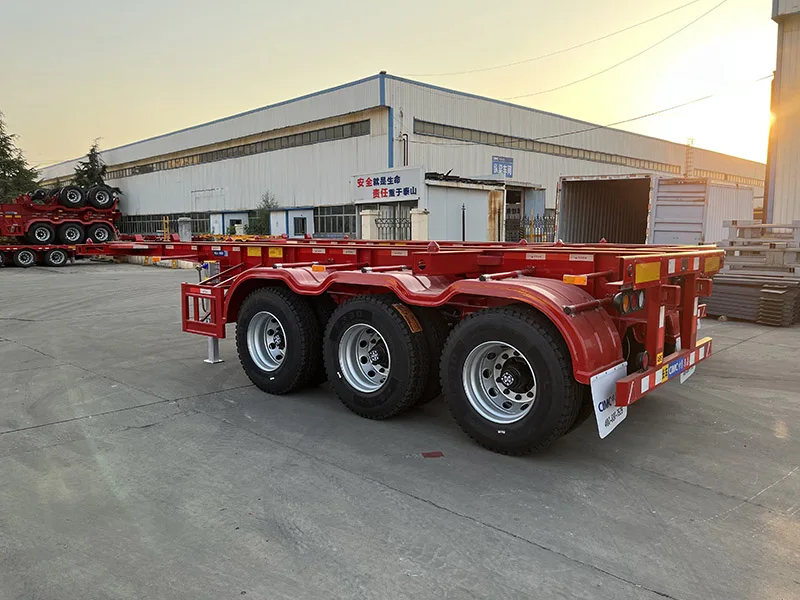Vehicle Master 40 Ft Steel Container Chassis Skeleton Semi-Trailer 40T Bulk Cargo Transport