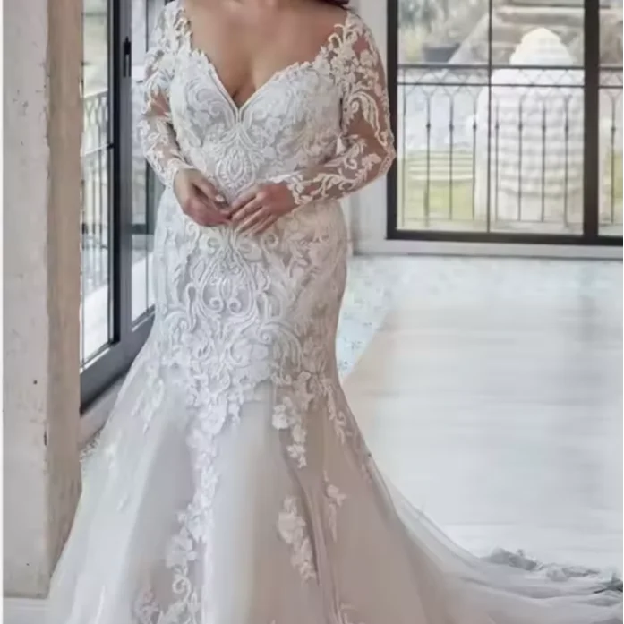 chinese dress ladies Lace Mermaid Wedding Dress White / 12 main image 1