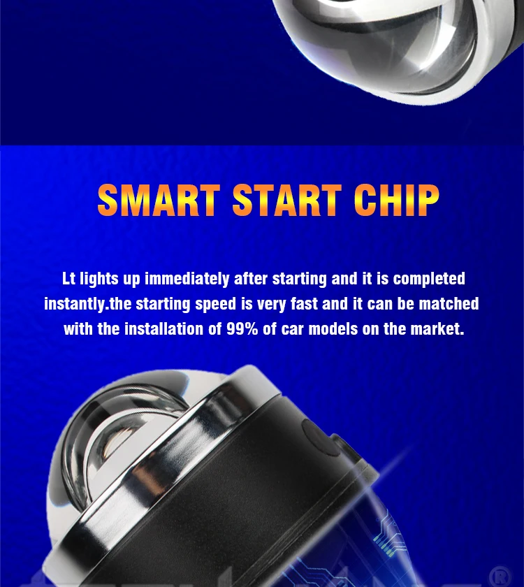 TECH KING Car lens fog light led matrix straight headlamp for car universal use fog light headlamp auto laser lens fog lamp
