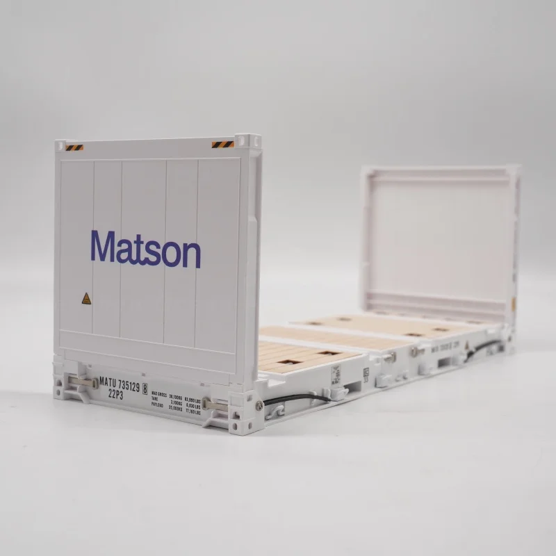 【LAC】O.A.S Container Model Factory Customized Scale1:20 Plastic Crafts Shipping Boxes Matson Flat Rack Container Corporate Gifts