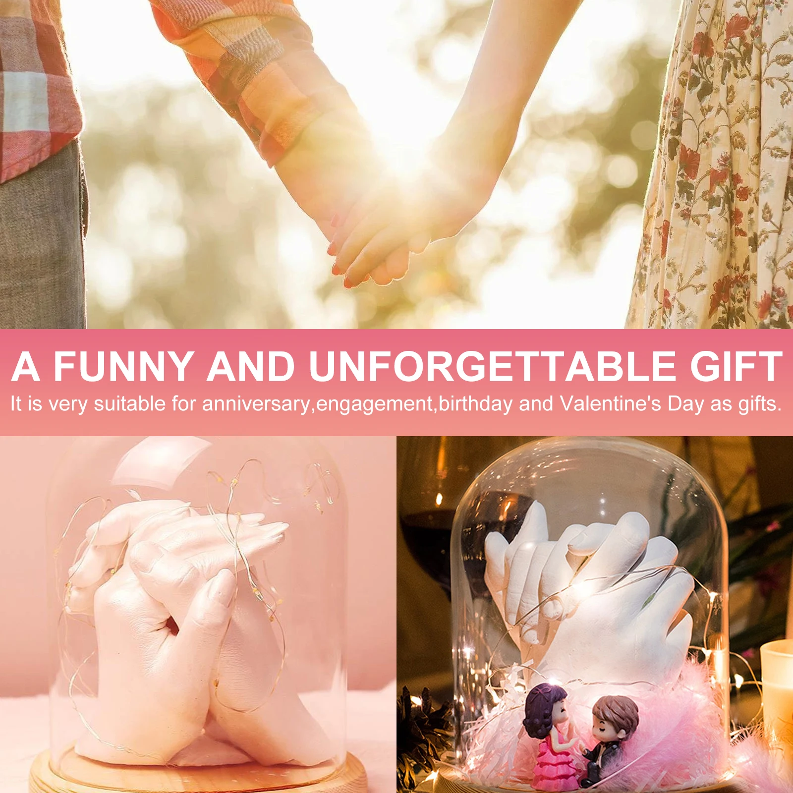 Eelhoe Diy For Love Hand Printing Mold Plaster Casting Kit Hand Mold