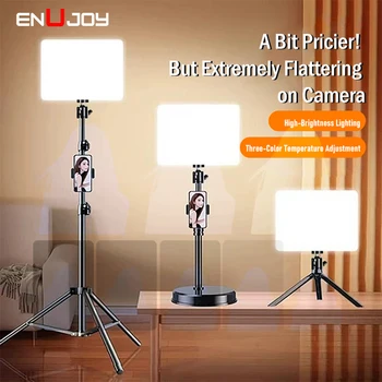 Enujoy Professional 11-inch LED Fill Light Adjustable Color Temperature 3000K-6500K Phone Holder Remote Control Studio