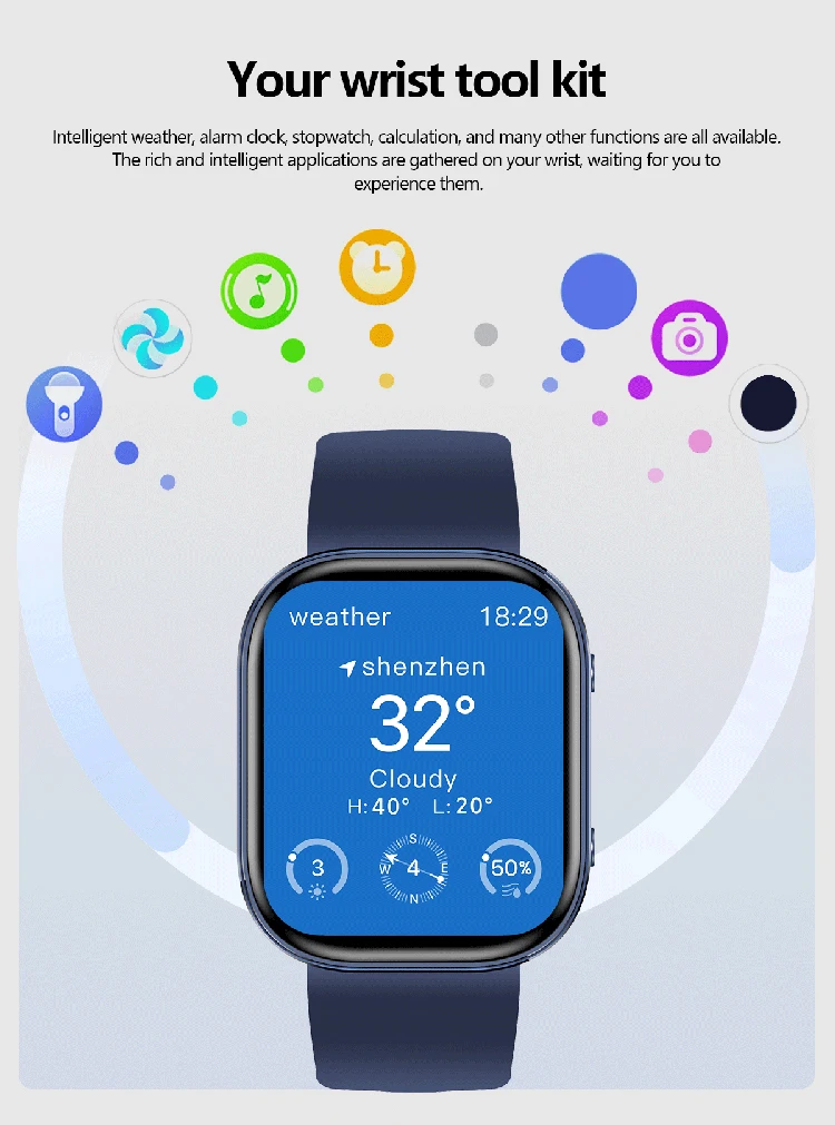 Smartwatch Ip68 Mit Herzfrequenzmessung Und Fitness Tracker_voghion.com