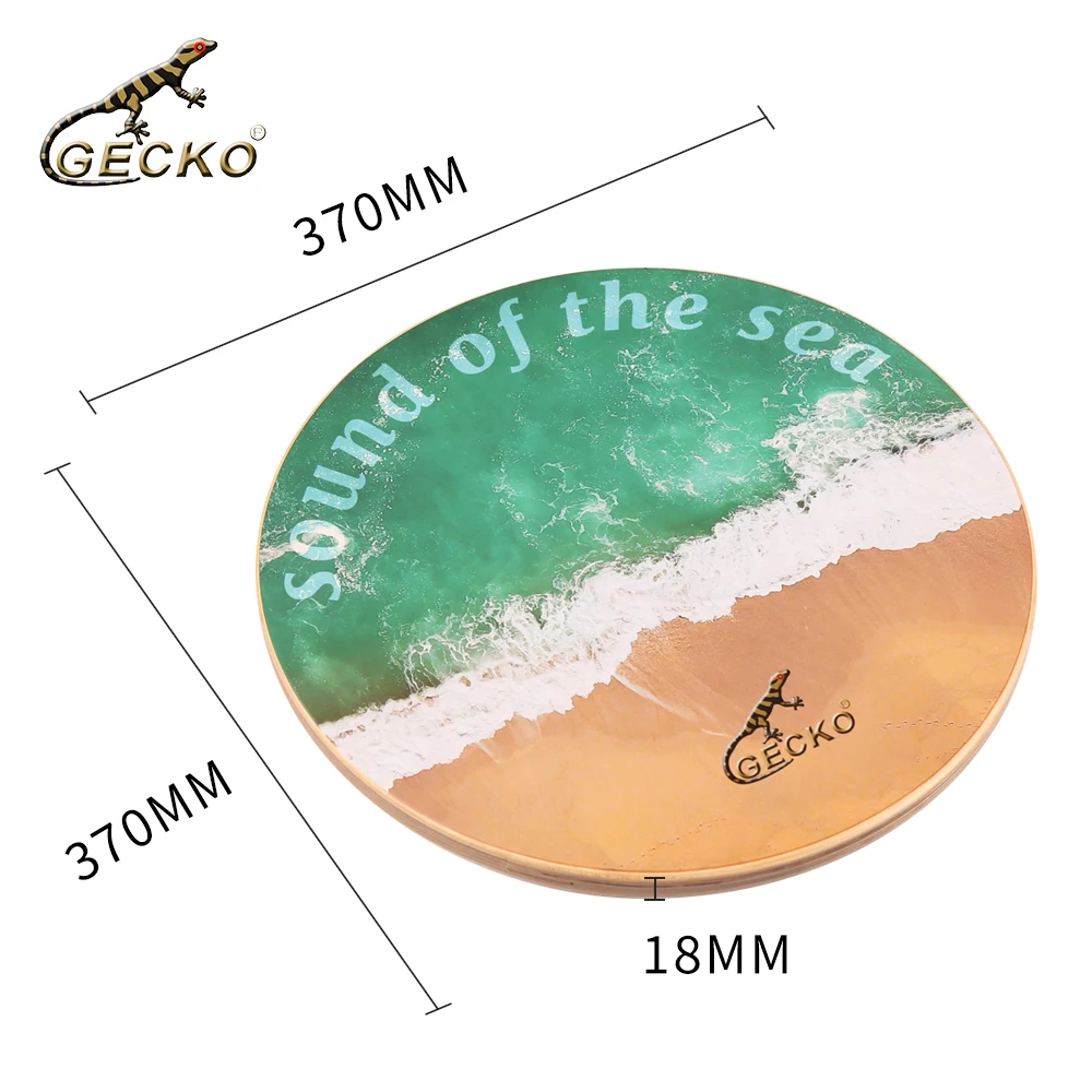 Gecko GH37 Cajon Sea Wave Drum Rounded Wooden Percussion Instruments Professional  Ocean Drum Flat Wooden Case Drums