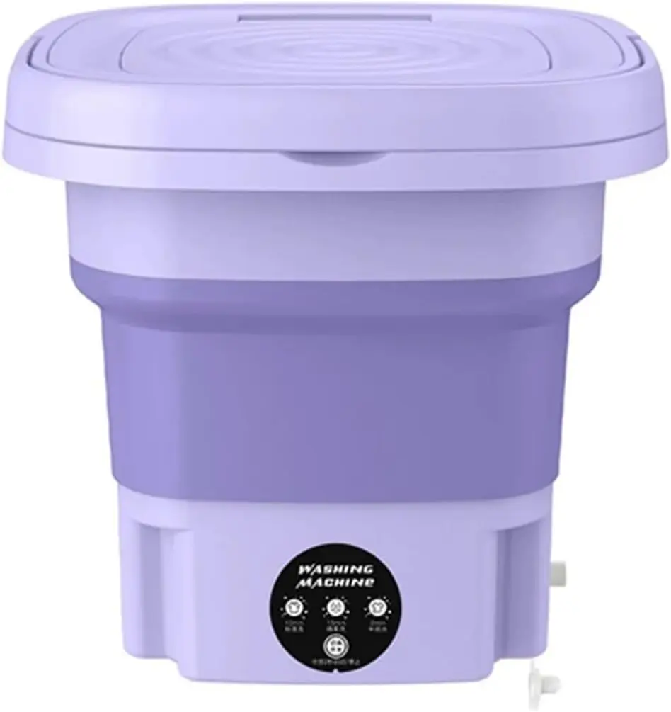 Underwear Socks Fully-automatic Electric Foldable Tub Laundry Washer Portable Mini Folding Washing Machine With Spin Dry 8L