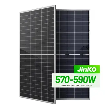 Cheap inventory Jinko PV Module 585Wp Bifacial double glass 16BB TOPCon solar panel 585Wp 580W 590W 585W Jinko Solar Ntype