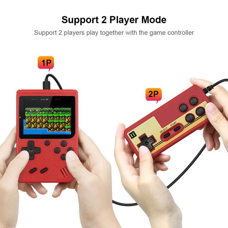 New Design 3.0 inch Handheld 400 in 1 Game console 8 Bit Retro Mini Pocket Gameboy USB for child gifts