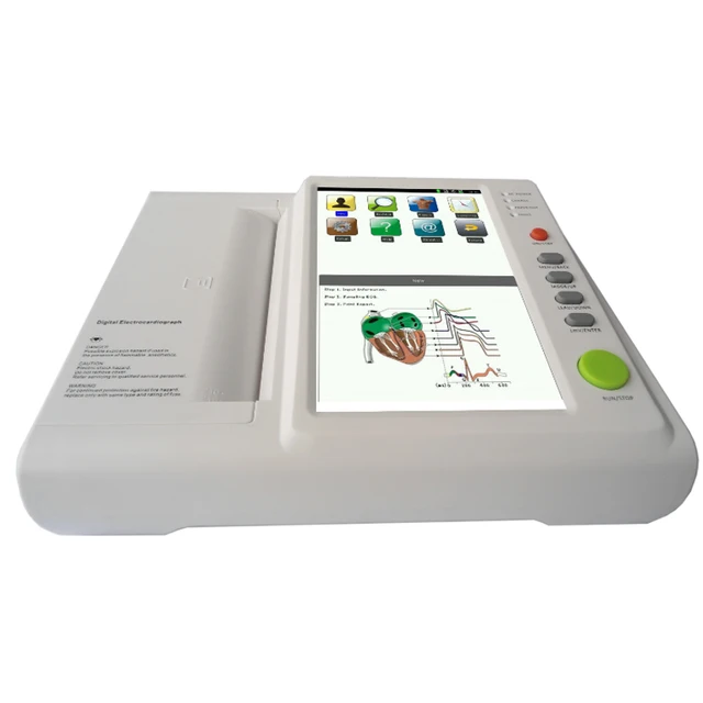 YD-12 touch screen digital electrocardiogram machine, 12 lead 12 channel electrocardiogram machine