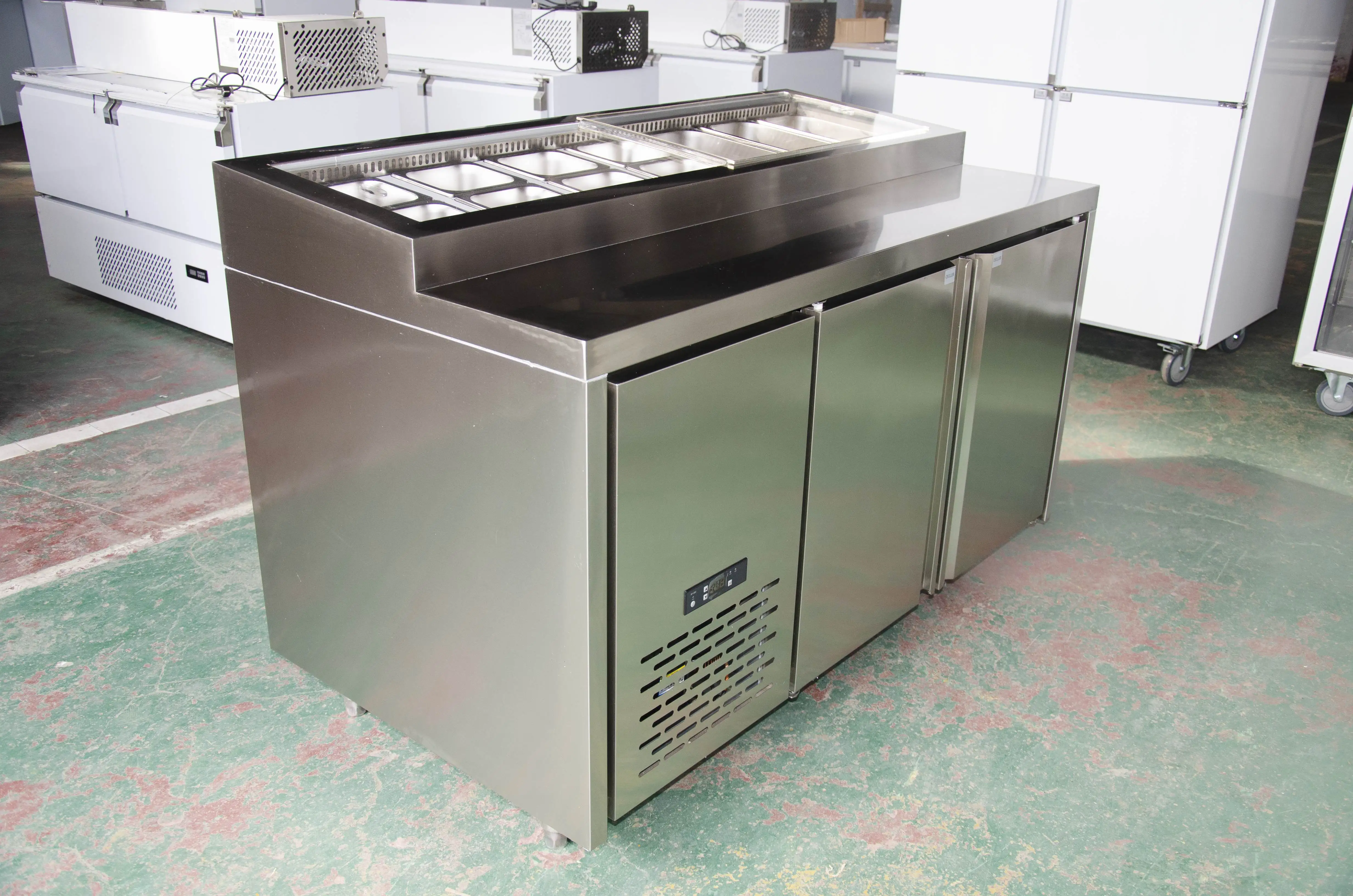 Belnor Pizza Counter Chiller Air Cooler with Stainless Steel and Digital Temperature Control