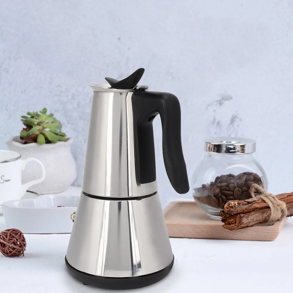 Italian Electric Stainless Steel Espresso Moka Coffee Machine