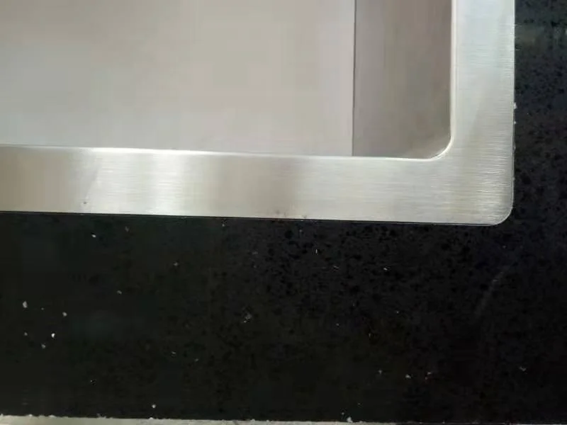 Stellar Quartz Laminate Starlight Sparkling Glass Neolith Ogee Size Nosing Black Galaxy Laminated Bullnose Edge Countertop