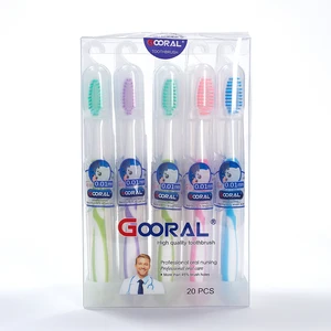 Wholesale Customizable Adult Toothbrush Soft Bristle Biodegradable Disposable Plastic Manual Household Toothbrush Logo Factory