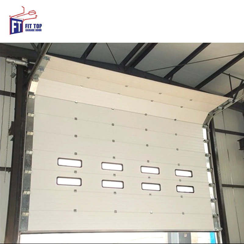 Modern Household Steel Sectional Garage Door Automatic for Warehouses and Hotels Finished Polymer Surface