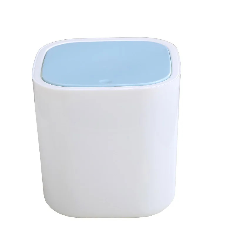 Hot Sale Press Open Table Mini Desktop Storage Bins Waste Bins Plastic Trash Can Small Plastic Bin with Sliding Lid TV Shopping manufacture