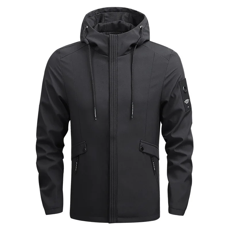 2024 New Mans Clothing Custom Zip Up Hooded Plus Size Men Windbreaker Jacket_voghion.com