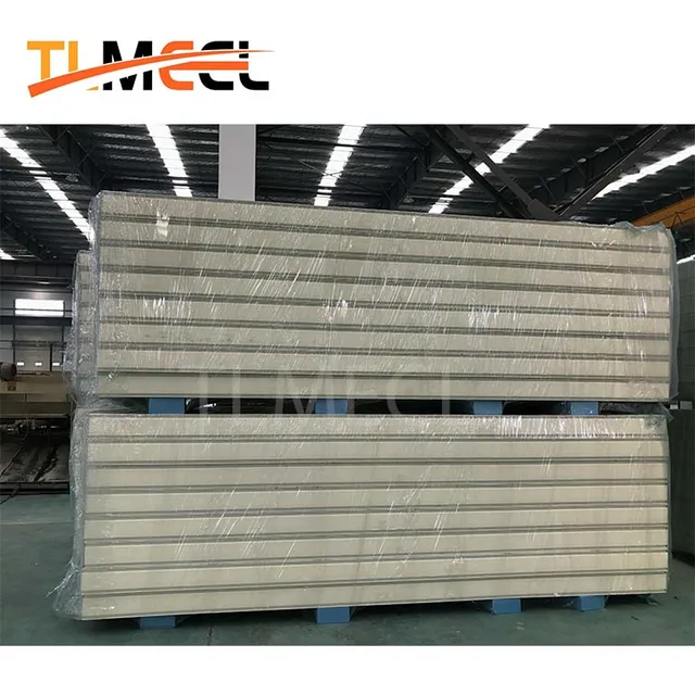 50mm/75mm/100mm/120mm/150mm/200mm Polyurethane PU/PIR Sandwich Panels For Roof And Wall Insulation Panels Cold Room