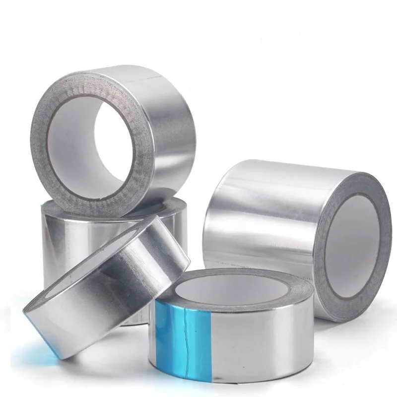 Cinta Adhesiva Metálica de Aluminio, Plata, Ancho 50mm