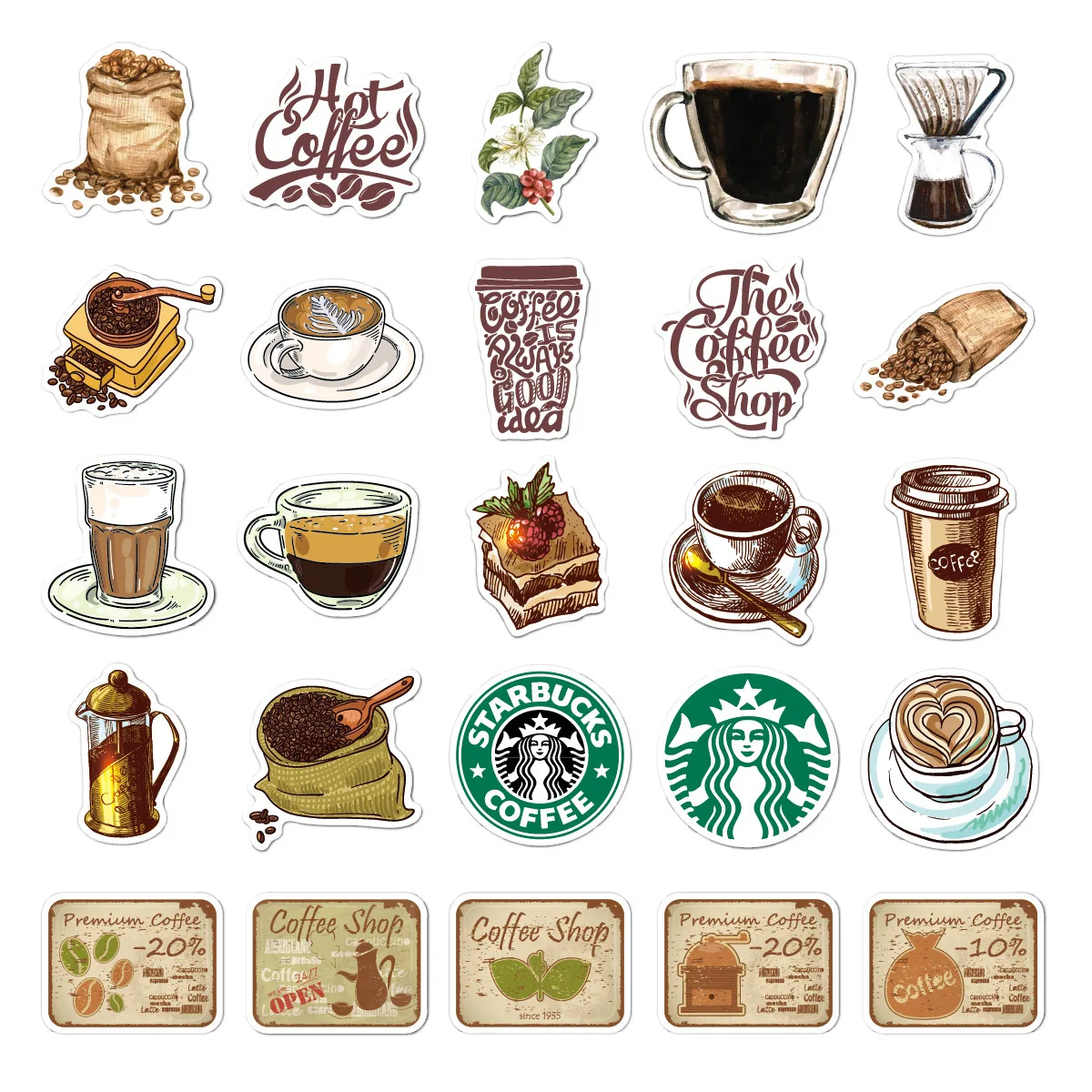 Custom Starbucks Sticker sheet