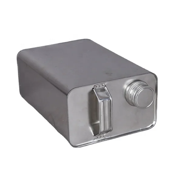 Screw Top Empty 5 LITRE Rectangular Metal Can for Engine Oil