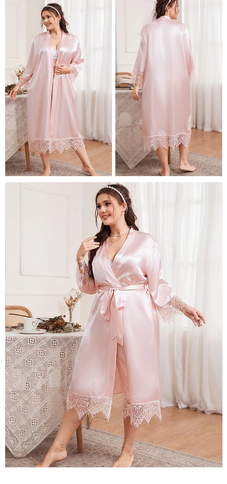 nantex-custom-logo-satin-robes-plus-size-women-night-dress-lace-trim