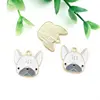 White Gray Dog 18x17mm