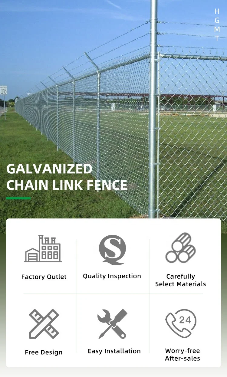 Boundary Wall Chain Link Fence Eco Friendly Chainlink Fence Panels Anti ...