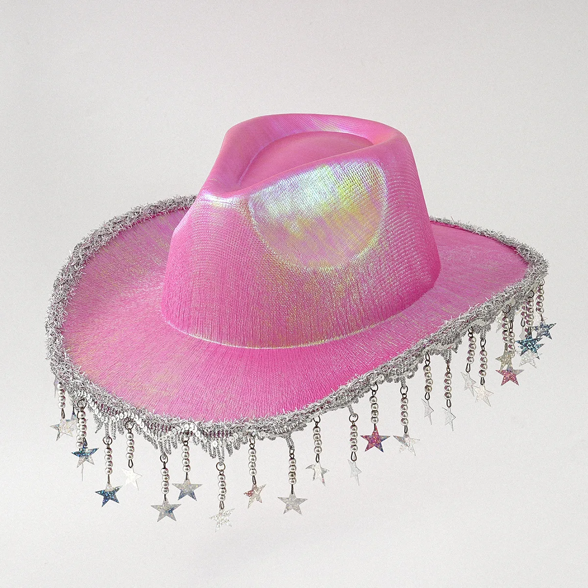 Neon Sparkly Glitter Space Party Cowboy Hat for Women